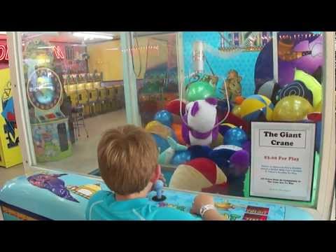 Giant crane game (claw machine) win at Myrtle Beach